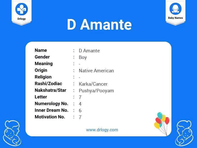 D Amante Name Meaning